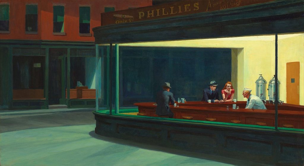 Nighthawks, a 1942 oil painting and one of Edward Hopper's most famous works