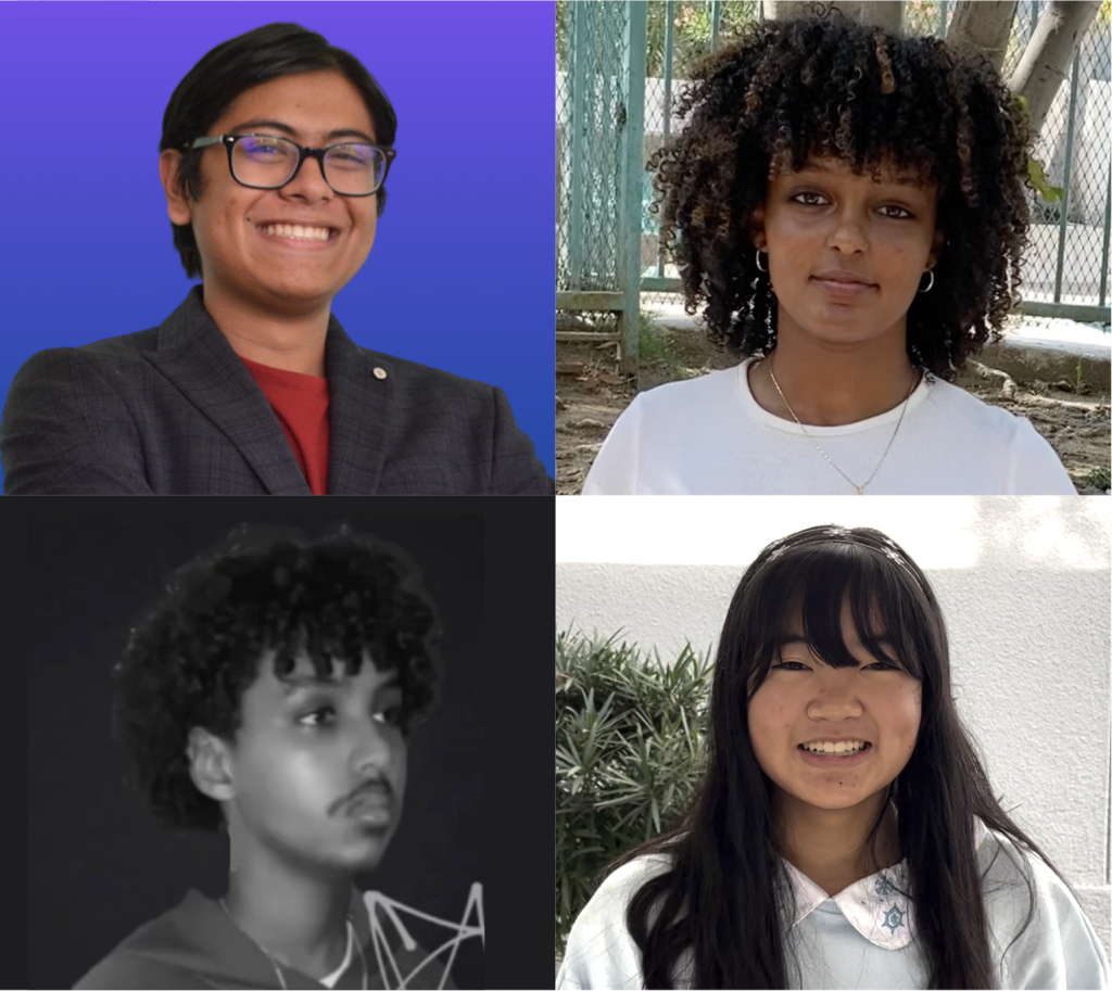Elected ASB officers Gabriel Koppula, Aida Mebea, Samuel Kidane, and Madison Mendoza (pictured clockwise from top left)